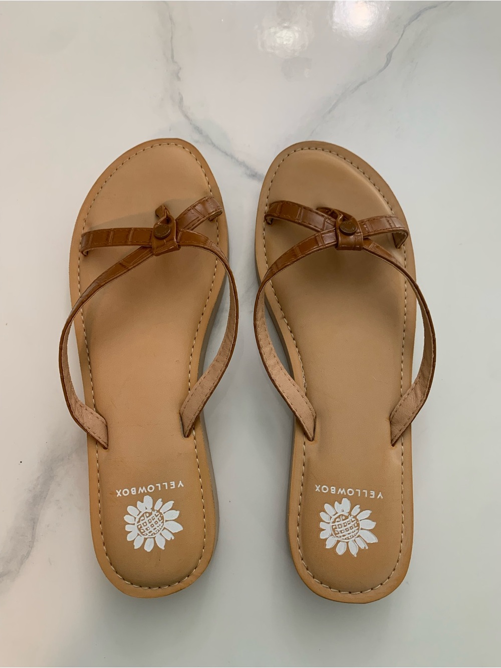Yellow Box Women's Tan Brown Knotted Strap Sandals